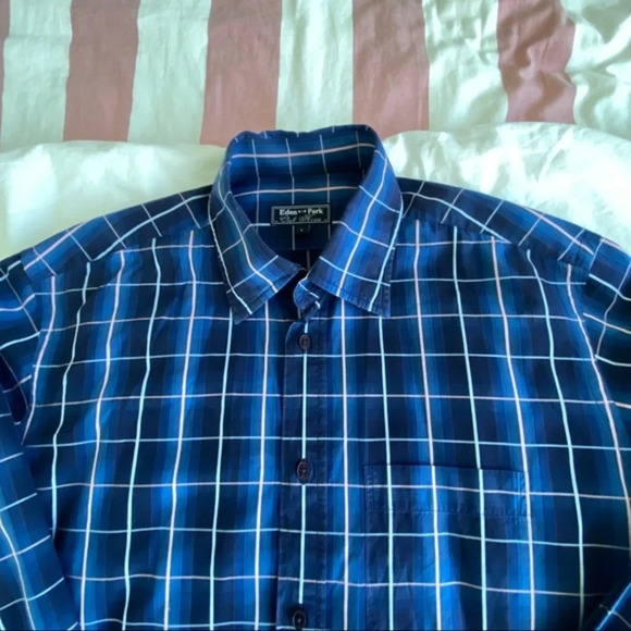 Shirt button down L Eden Park dark blue pink - Picture 2 of 5